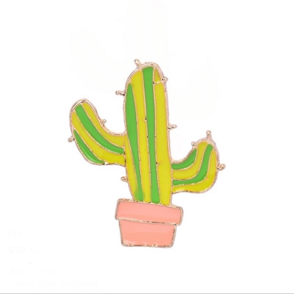 New cactus green brooch gift
